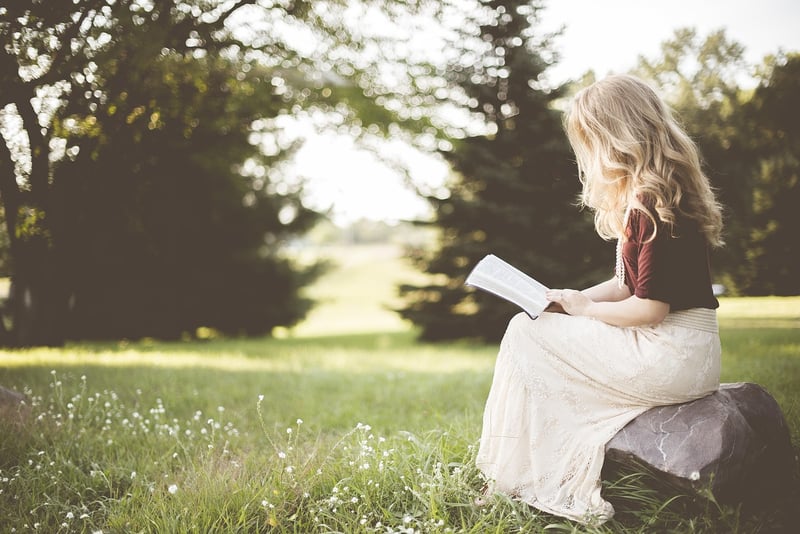 Woman practicing self-care
